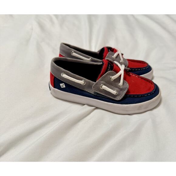 Sperry Top Siders Kids Red/White/Blue 10M - Picture 3 of 5